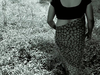 Hot Stepaunty Fucking Pussy in Forest Doggy Style