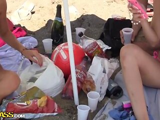 Awesome college sex party by the sea