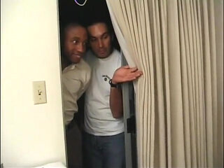 Black and white far milf threesome pussy fucking