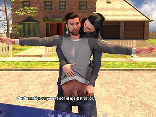 Grandma's House 10 - Police Officer Sandra Giving Handjob to Thomas Till He Cum