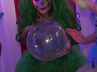 Lily Kink Meets the Balloon Loving Green Cock Crazed Clowns