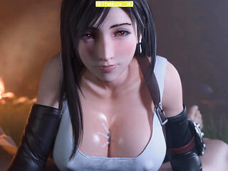 Final Fantasy VII FF7 -  Tifa Hitsuki Homage WM (No sound) By LazyProcrast Animation 3D Hentai