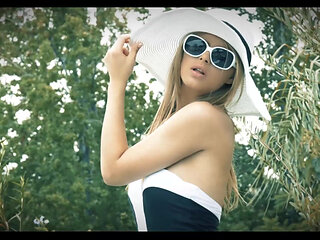 Deep orgasm so close to the pool