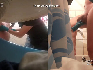 #90 Maidservant Bathes Male