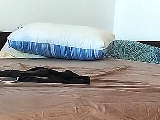 Sexy Brunette Tries on Pantyhose
