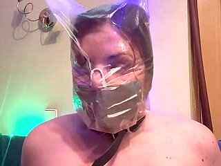 Swimcap, Plastic Bag, Duct Tape and Nose Clamp