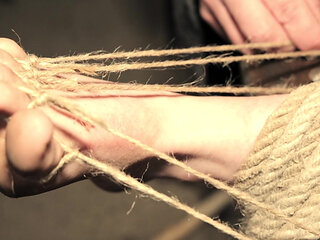 Imprisoned Witch - the Feet of a Savage Nature Girl Are Being Tortmented in Many Different Ways
