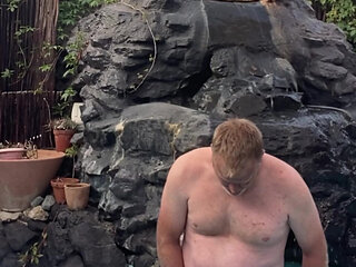 Sexy nakedness by the pool