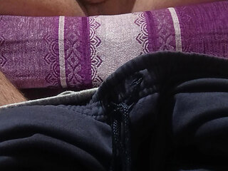 He Masturbates in the Living Room and Cums Wonderfully.