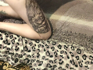 White Underwear on a Hot Black-haired Girl