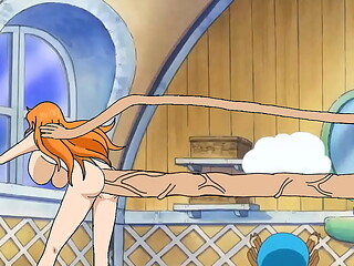 One piece anal hentai parody Nami x Luffy