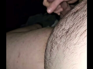 Fat boy cums in car