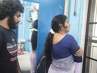 Desi Wife in Saree Gets Hard Fuck with Ass Kissing & Lip Lock Romance