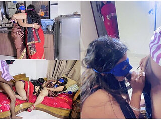 Step Stepdaughter Shruti with Stepmom Nadiya Hardcore Fucking Step by Step Threesome Sex Hindi Audio