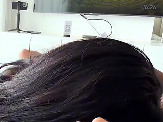 Lay Down and Swallow Big Dick - Petite Brunette Latina Ready for Extreme Blowjob and Doggy Style Fuck in POV