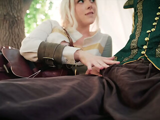Gia OhMy Craves Jaskier'_s Long Hard Cock In The Woods - The Witcher Porn Cosplay Parody