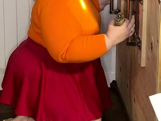 Jinkies- it looks to me like Velma had fun at my glory hole