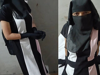 Hijabi College Girl Was Fucked by Her Hubby in the Hotel