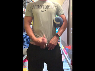 Alpha Stud JockDad87 Shoots a Load of Football Cum