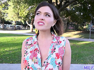 Krissy Lynn Busty MILF Titty Fucks Horny Young Guy