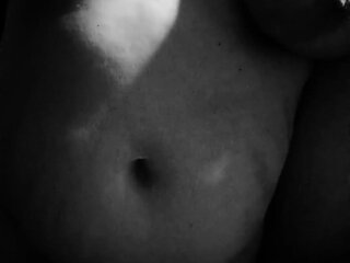 Fat Princess Climaxes in Shadow Tbbw Anal Dildo B&w
