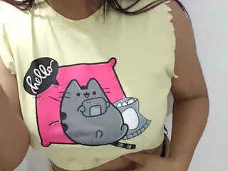 18 year old brunette big saggy tits from New York United States fucking her stepbrother's big dick part 17