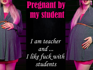 Teacher Is Pregnant by Her Students, She Likes Sex with Them