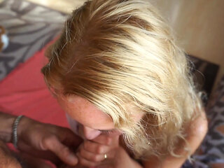 Blonde Mature Wife Enjoys Oral and Pussy Sex