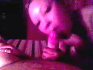 Black milf Nathalie Loulendo takes the cock in her mouth, cums on her face, sucks the cum