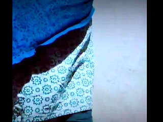 A lone girl masturbating her boobs and ass hole