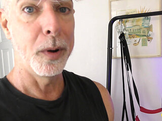 ManPuppy Richard Lennox Jerks His Cock While Being Toy Fucked On Cam