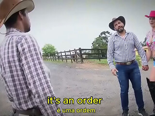 COWGIRLS GETTING DICK ON THE FARM FEATURING KATHARINE MADRID CINTIA LARA AND CIBELE PACHECO