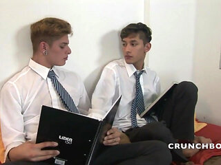 Young students fucking after the classes in uniform