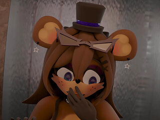 Animatronic Freddina Catches the Guard Alone and Uses Him for Hard Sex