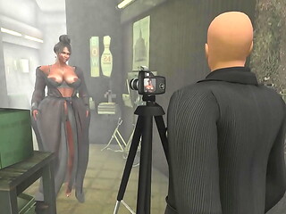 Young model and old photographer