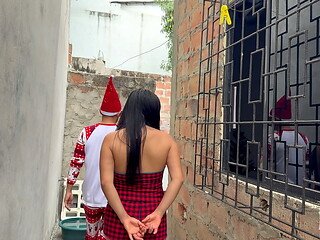 Broke Girl has No Cash for Vegetables and pays the Street Vendor with Sex