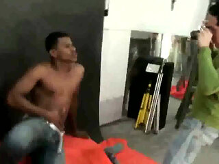 Sexy ebony bottom fucked by his friend