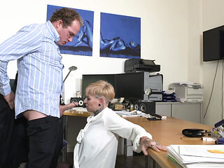 Lovely big ass mature smashed in the office