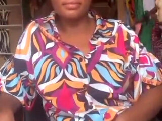 Public Masturbation of a Horny Mama Playing Her Fat Pussy in Her Shop for Her Lover