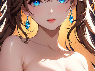 Ai Artistic Nude - Beautiful Woman in Silhouette with Glowing Eyes and Lips