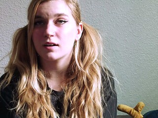 Solo masturbation of a beautiful amateur blonde