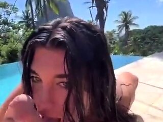 Amateur blowjob outdoor