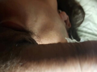 She sucked the head of my cock and my hairy balls a lot