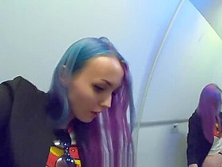 4K Jerking off my pussy in the airplane and cum Sia Sib...