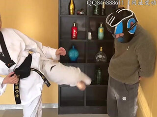 176cm, 78kg Karate Girlfriend Powerful Kick, Round 1