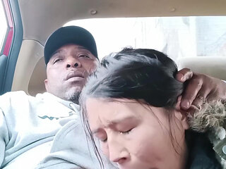 Asian Street Hooker Car Blowjob - Risky Roadside Deepthroat & Swallow & MILF