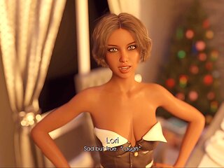 My pleasure with big boobed mommy in a visual novel gameplay