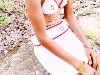 A hottest girl was fucked hard by her step brother in jungle,A hot girl sex video