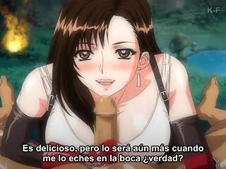 Sarcasticshovel392 presents: Final Fantasy VII's Tifa Lockhart succumbs in an intense anime-style oral sex session with English subtitles