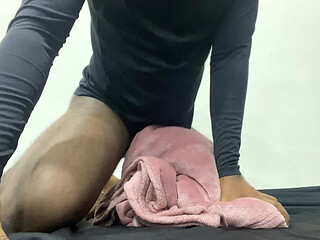 Desperate Pillow Grinding & Loud Moaning - Solo Male Dry Humping Masturbation